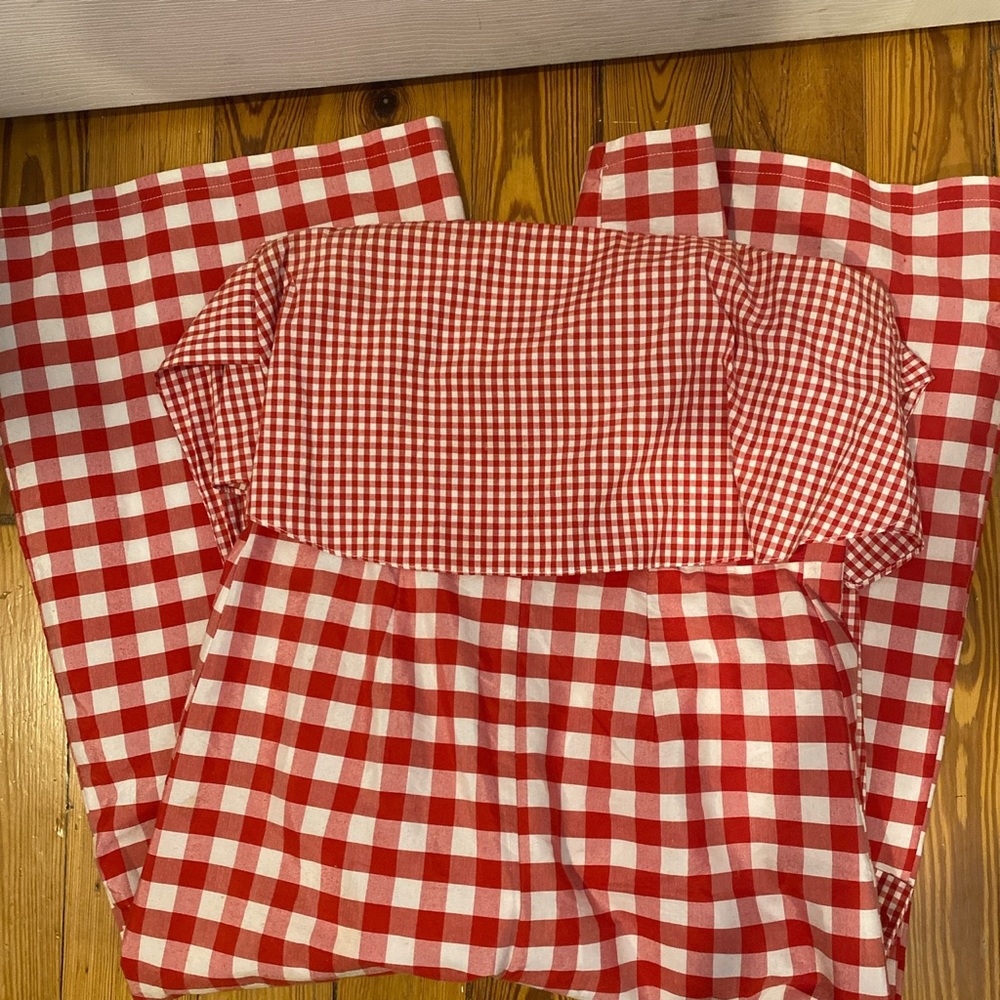 Red gingham jumper
